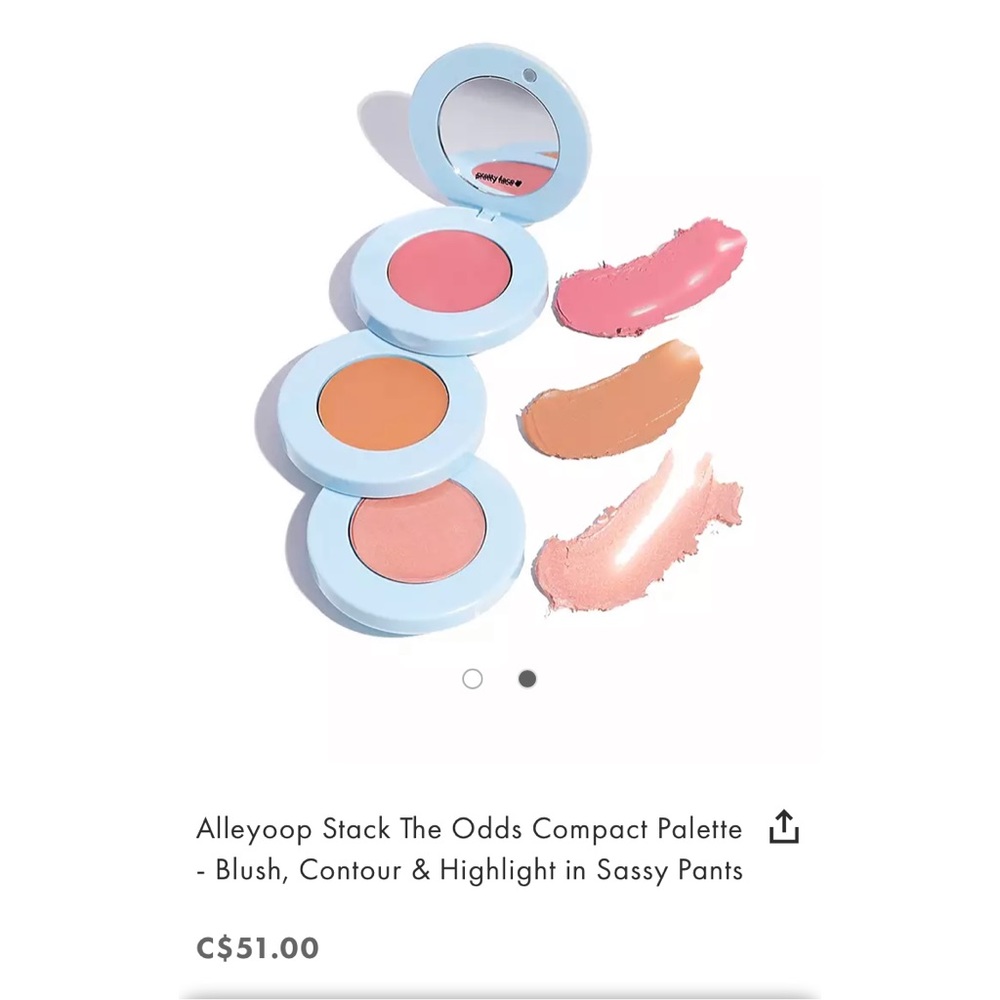 ❤️ALLEYOOP is a 3 in 1 Stackable Compact With Blush, Bronzer and Highlighter❤️